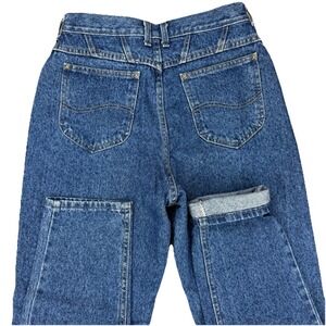 Vin Lee USA Yoke High Rise Utility Carpenter‎ Mom Jeans Women's 12 Long (29x33)